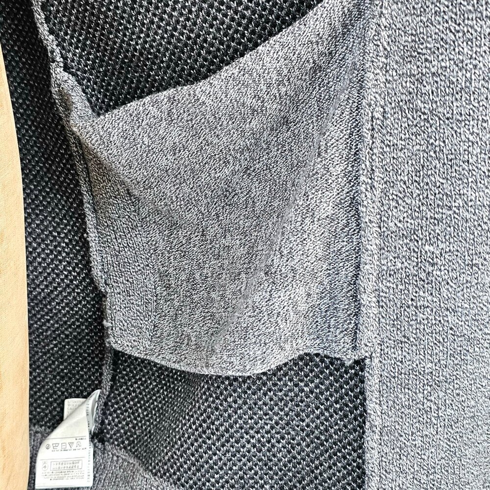 Banana Republic Wolf Intarsia Longline Cardigan Gray Open Front Duster Sweater - Picture 11 of 15